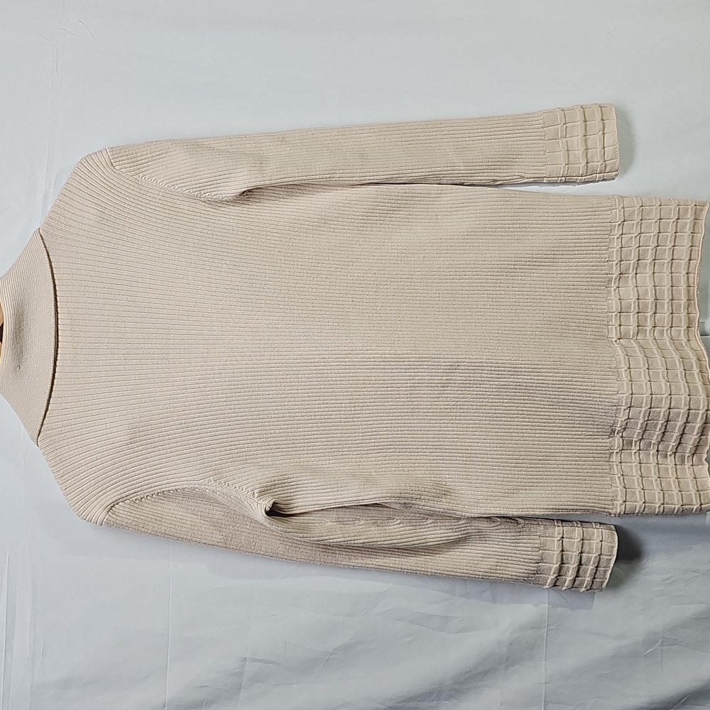 Tory Burch Beige Ribbed Cardigan - Picture 6 of 16